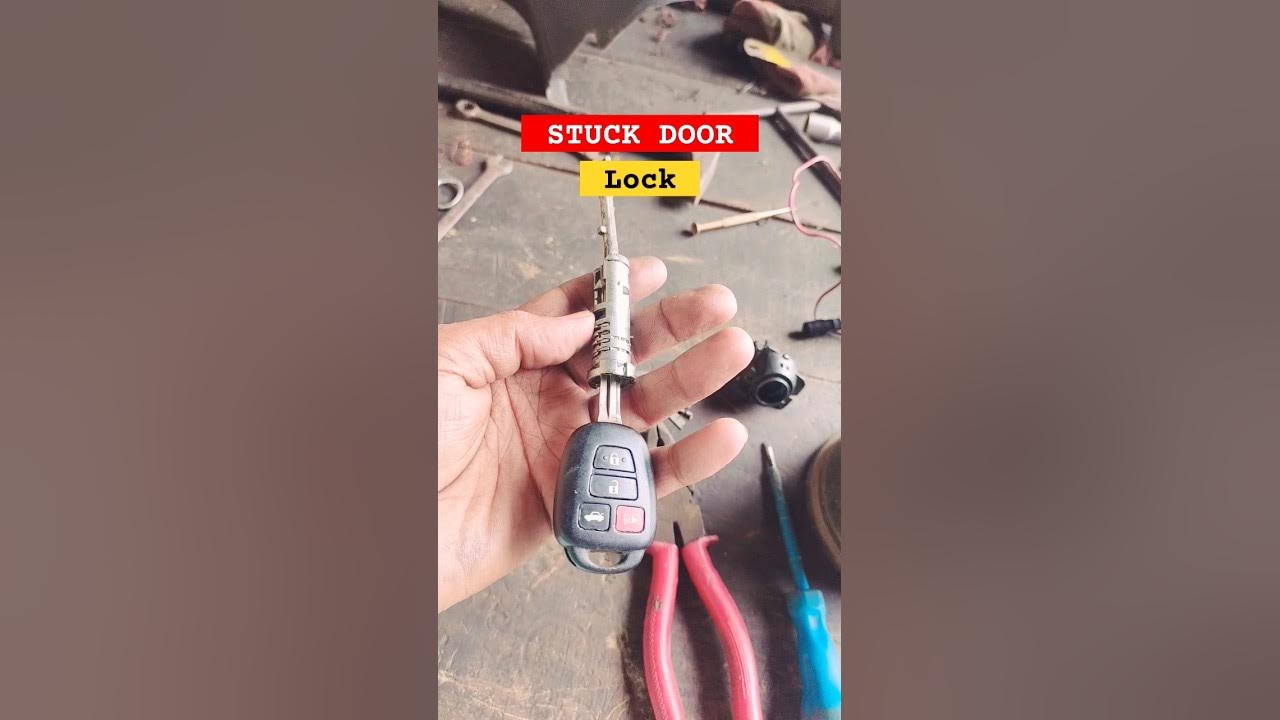 How Fix Stuck Car Door Lock | Toyota Corolla Door Lock Repairing #