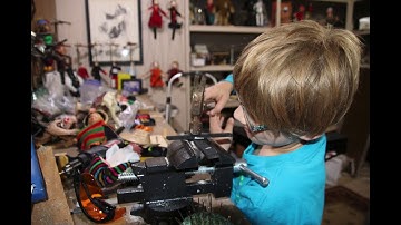 Puppetry, Airplane Control with Grandson. Turn a Mexican Marionette into a working marionette.