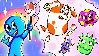 RAINBOW FRIEND, How to help BLUE FIGHT OFF the BAD GERMS?! | Hoo Doo Rainbow Animation