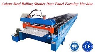 Colour Steel Rolling Shutter Door Panel Forming Machine With Seamning Machine