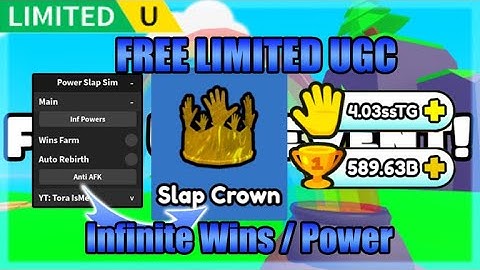 [FREE LIMITED UGC] Power Slap Simulator Script • Infinite Wins / Power And More [Roblox]