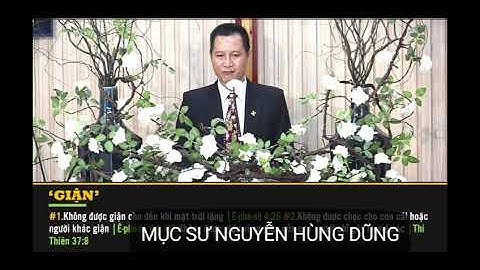 SƯ GIẬN CỦA CON NGƯỜI - MỤC SƯ NGUYỄN HÙNG DŨNG