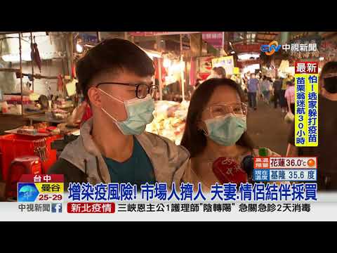 疫情破口! 假日市場湧人潮 無視身分證分流│中視新聞 20210619