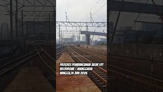 Pembangunan Jalur LRT diatas jalur Kereta Api di stasiun Manggarai #shorts