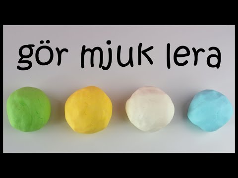 Pyssel DIY mjuk lera | recept på play-doh med två ingredienser (på svenska)