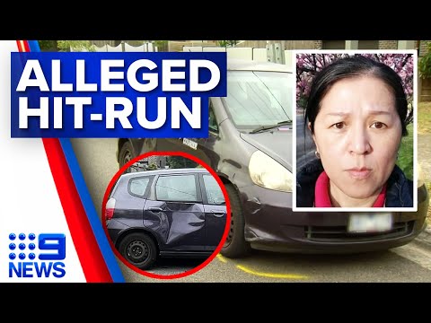 Woman crushed between two cars in alleged hit-run | 9 news australia