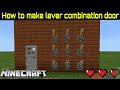 How to Make a 9 lever combination Door Lock In Minecraft PE/Bedrock Hindi