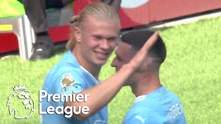 Erling Haaland converts Manchester Citys penalty against Fulham | Premier League | NBC Sports