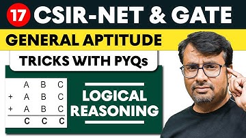 General Aptitude for CSIR NET & GATE | Logical Reasoning | Tricks with PYQs by GP sir