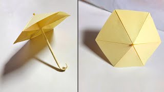 How to make a paper Umbrella || Origami Paper Umbrella || Mini umbrella || Making crafts