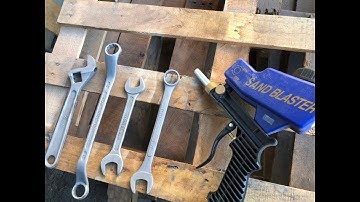 Easiest Way to Restoration Rusty Tools by Sandblasting, LEMATEC AS118 Air Sandblaster Gun