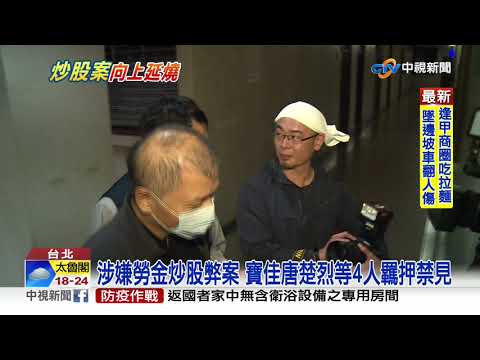 涉嫌勞金炒股弊案 寶佳唐楚烈等4人羈押禁見│中視新聞 20201212