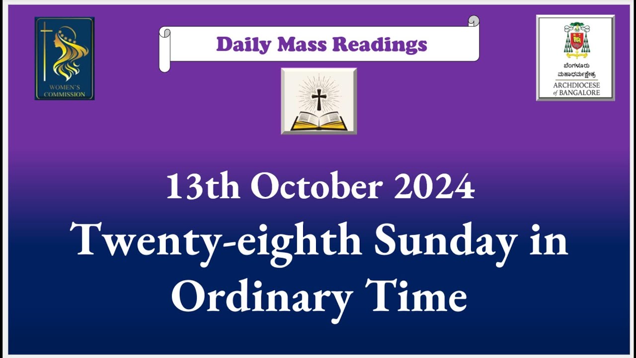 Daily Mass Readings 13th October 2024 - YouTube