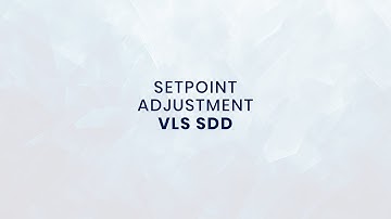 Setpoint Adjustment VLS SDD - Service video - Cold Chain Equipment