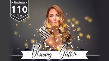 Blowing Glitter Photoshop Overlays + Action