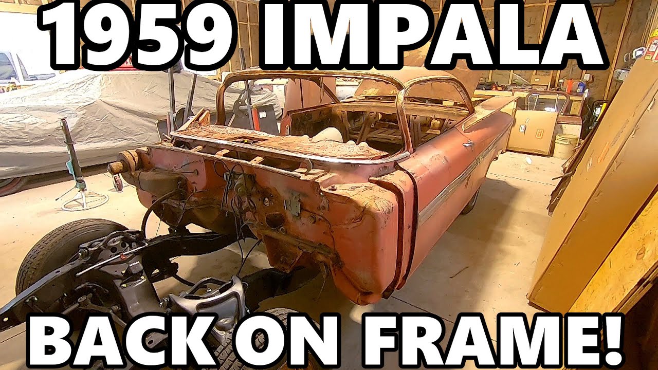 The 1959 Impala is BACK ON ITS FRAME! + I Bought a 1960 Buick Lesabre 2 DOOR for Parts!