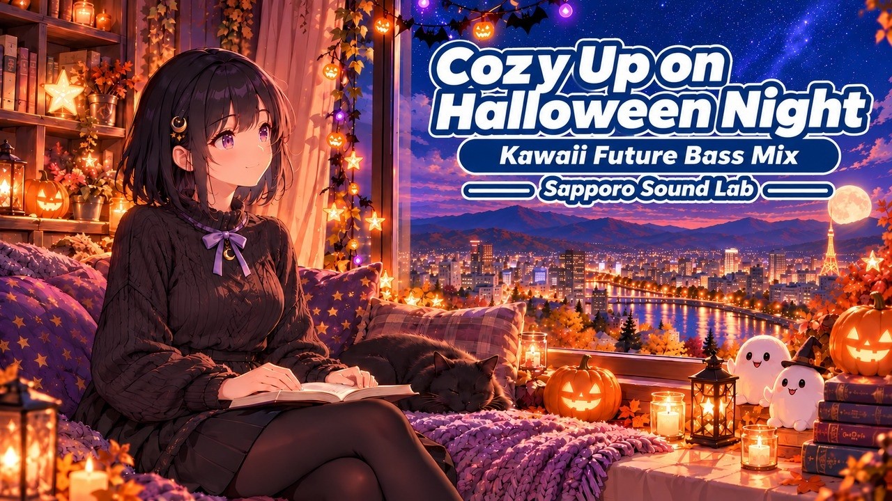 Vffd Cozy Up on Halloween Night · Black Cat Window Seat | Kawaii Future Bass ...