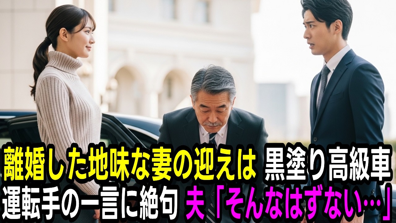 離婚した地味な妻の迎えは黒塗り高級車…「会長、お待たせしました」取引先で再会した夫が絶句した彼女の衝撃の正体とは⎯