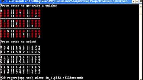 Recursive Backtracking Sudoku Solver