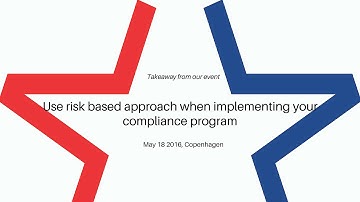 Use risk based approach when implementing your compliance program- Jim Peterson.