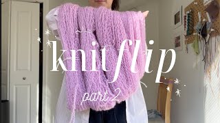 frogging an entire sweater and overdyeing my ingrid top | knit flip part 2