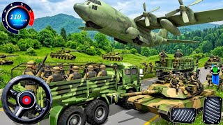 Military Cargo Truck Games; 3D US Offroad Army Truck Driving 2025 -  Realistic! 3D Android Gameplay