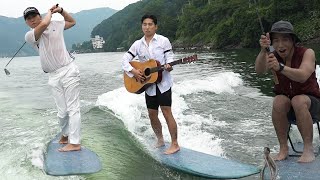 24 hour on a surfboard