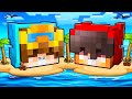 Nico vs Cash ISLAND House Battle In Minecraft!