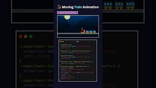 🚆 Pure CSS Moving Train Animation | HTML & CSS