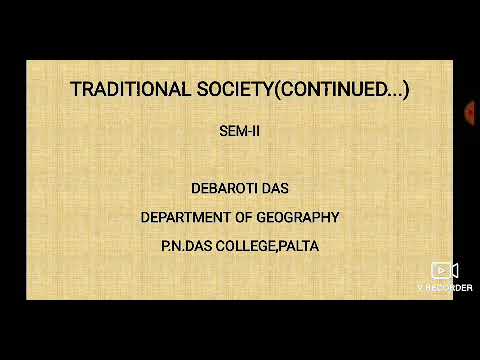Video: What Is Traditional Society