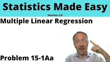 Statistics Module 15 V2 - Multiple Linear Regression, Problem 15-1Aa