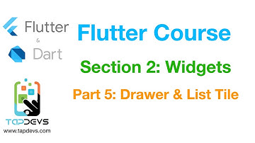 Flutter Course | Section 2: Widgets | Part 5: Drawers , List tiles and using theme , TextStyle