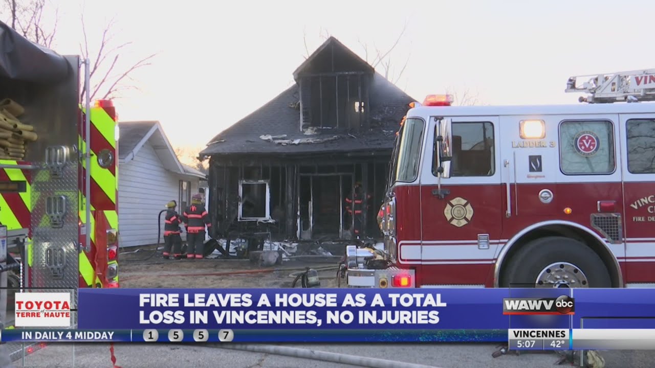 Home destroyed in fire on 9th Street in Vincennes - YouTube