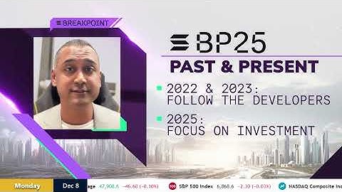 Solana Breakpoint Draws Global Investors as Focus Shifts to Revenue and Returns