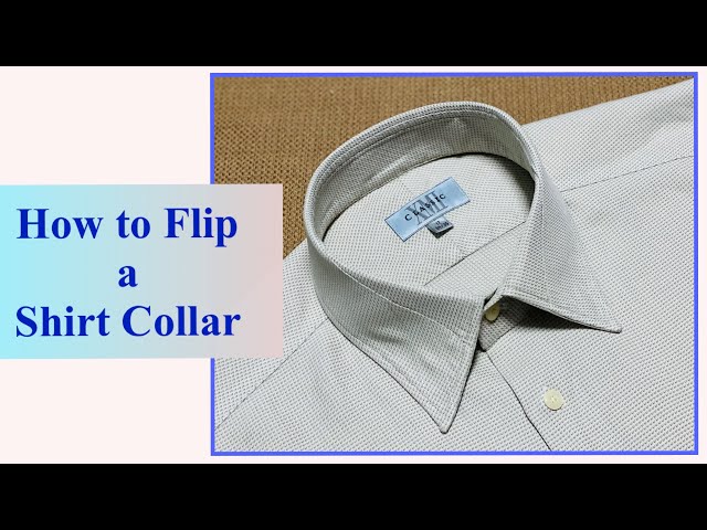 How to flip and attach a shirt collar - YouTube