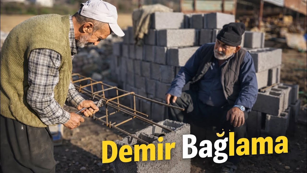 Köy Evi Yapımı | Kolon Demiri Bağlama Ustalığı – Sağlam Temelin Sırrı 