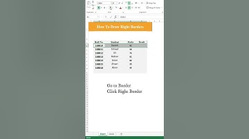 Excel Right Border | Technical Ustad