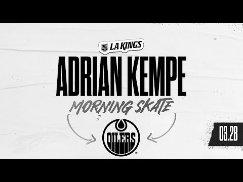 Forward Adrian Kempe | 03.28.24 LA Kings skate ahead of Edmonton Oilers | Media