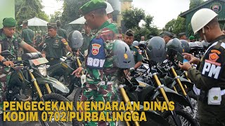 Pengecekan Kendaraan Dinas Kodim 0702/Purbalingga