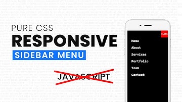 Pure CSS Responsive Sidebar Menu | Responsive Navigation Bar Tutorial