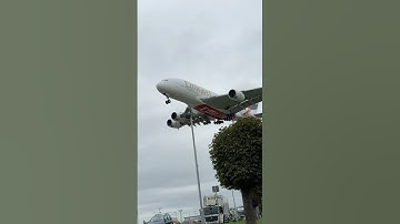 Close Encounter with the Giant of the Skies! 😱✈️ #emirates #airbus #a380