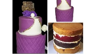 How to stack,crumb coat and decorate a fondant birthday cake