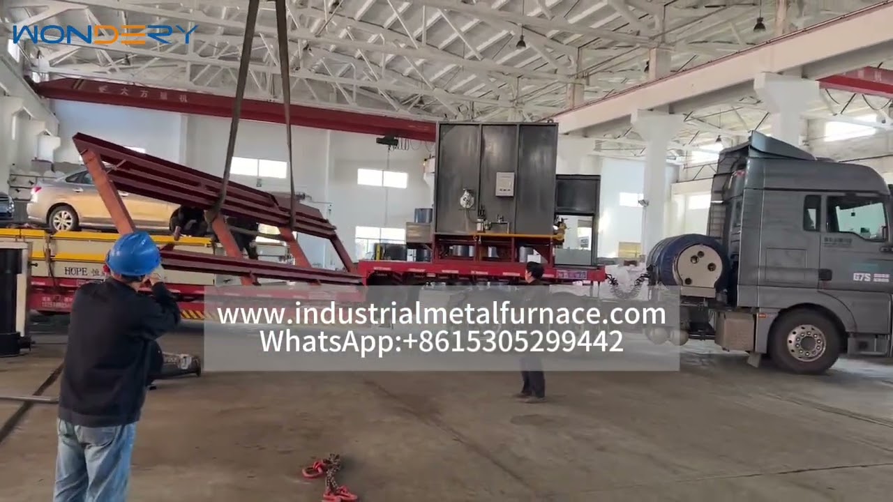 How is a big size gas fired batch type heat treatment furnace shipped