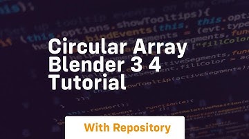 circular array blender 3 4 tutorial