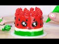 Watermelon cake  miniature buttercream cocomelon cake  1000 miniature ideas by mini cakes baking