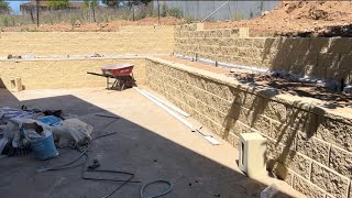 Stacking a retaining wall by myself