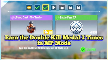 Call Of Duty Mobile Earn the Double Kill Medal 3 Times in MP Mode Task Complete