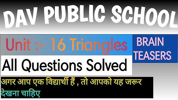 DAV Class 5 Maths Unit 16 Brain Teasers All Questions Solved|DAV Class 5 Maths Chapter 16 B.T.|#dav