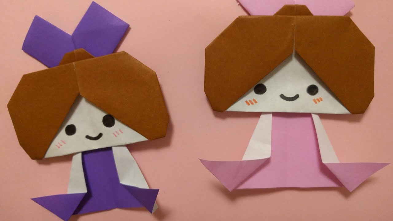 摺小女孩 摺卡通人物 摺人 小女孩摺紙 卡通人物摺紙 人摺紙 Youtube