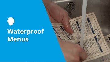 Waterproof Menus from Solopress